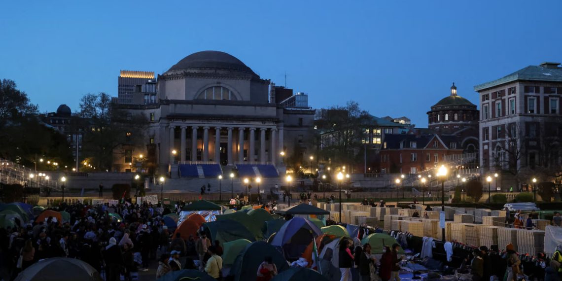 حمایت از فلسطین در دانشگاه آمریکایی